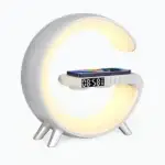 Ally 15W Kablosuz Şarj Standlı Bluetooth hoparlör RGB Gece Lambası - Görsel 2