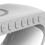 Ally 15W Kablosuz Şarj Standlı Bluetooth hoparlör RGB Gece Lambası - Görsel 3